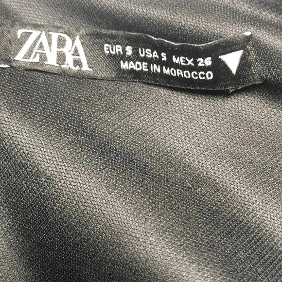 Zara Gray Bustier Suit Dress Long Sleeve Shoulder Pads - Picture 7 of 11